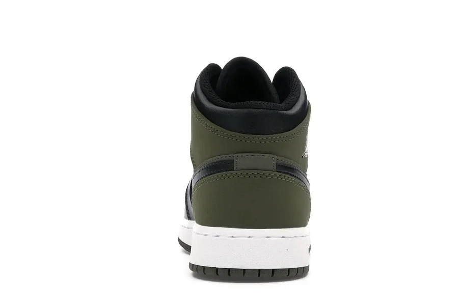 Фото № 4 с приближением к товару «‎Jordan 1 Mid Olive Canvas Black »