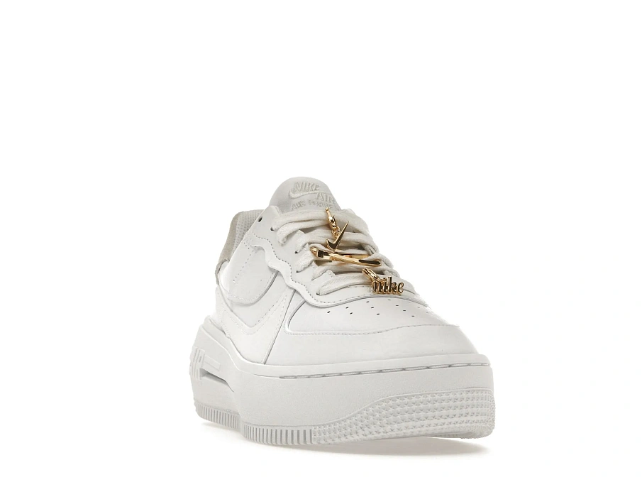 Фото № 2 с приближением к товару «‎Nike Air Force 1 Low PLT.AF.ORM Bling White Metallic Gold »