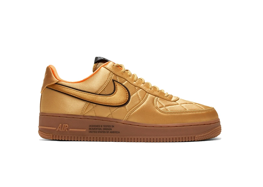 Фото № 1 с приближением к товару «‎Nike Air Force 1 Low Quilted Satin Pack Wheat»