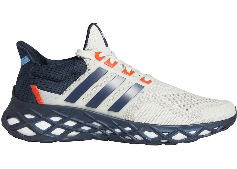 Фото № 1 с приближением к товару «‎adidas Ultra Boost Web DNA Chalk White Collegiate Navy»
