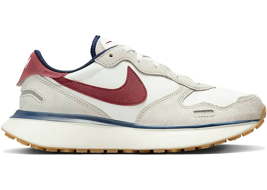 Фото № 1 с приближением к товару «‎Nike Phoenix Waffle Light Bone Navy Team Red »