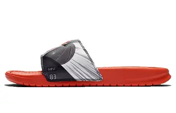 Nike Benassi JDI Print 'Team Orange' BlackWhiteTeam Orange - 1