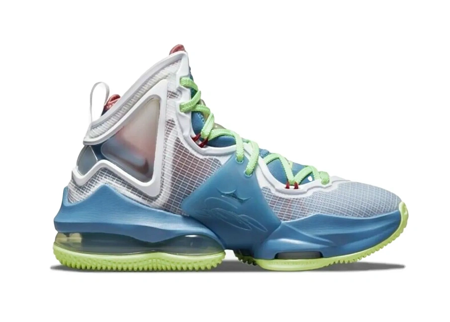 Фото № 1 с приближением к товару «‎Nike LeBron 19 Dutch Blue Lime Glow »