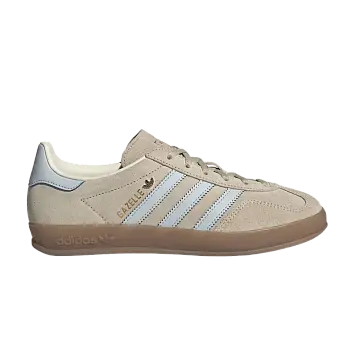 adidas Women's Gazelle Indoor Wonder Beige Halo Blue Gum (JR2432)
