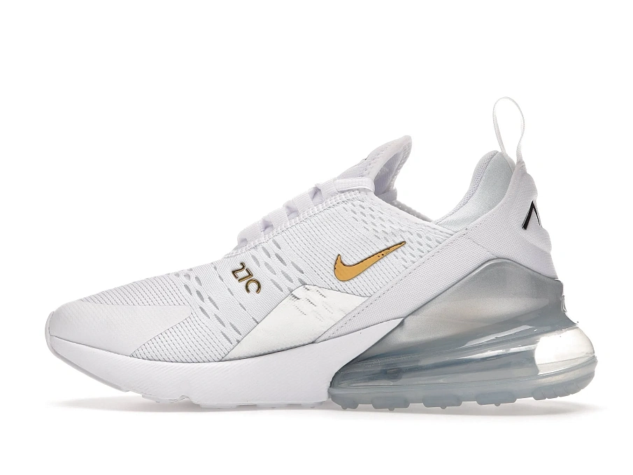 Фото № 5 с приближением к товару «‎Nike Air Max 270 White Metallic Gold »