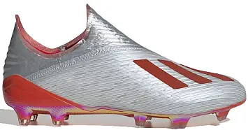 adidas X 19+ Firm Ground Cleat Silver Metallic Hi Res Red (F35322)