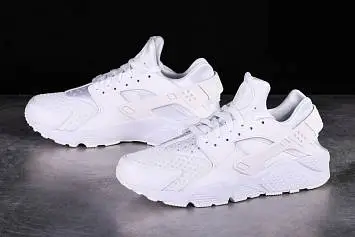 Nike Air Huarache Running Shoes White Platinum - 3