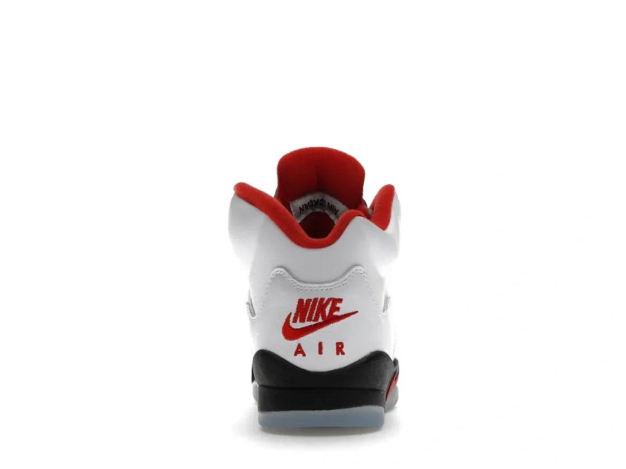 Фото № 4 с приближением к товару «‎Jordan 5 Retro Fire Red Silver Tongue (2020) »