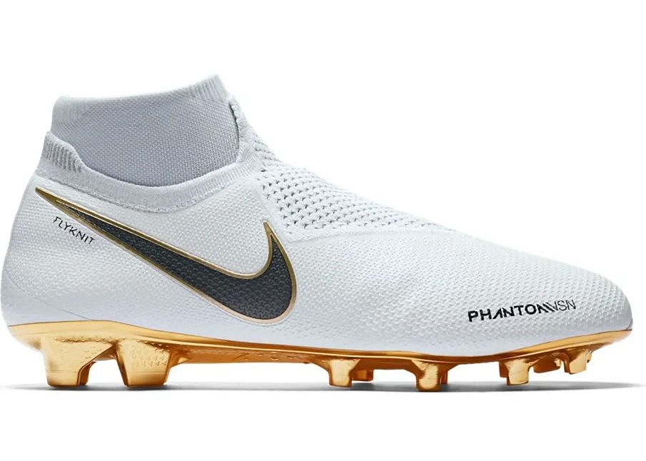 Фото № 1 с приближением к товару «‎Nike Phantom Vision Elite DF FG White Metallic Gold»