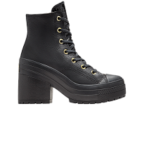 Фото № 1 с приближением к товару «‎Converse Women's Chuck 70 De Luxe Heel Platform High Black Light Gold»
