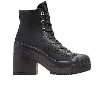 Converse Women's Chuck 70 De Luxe Heel Platform High Black Light Gold - 1