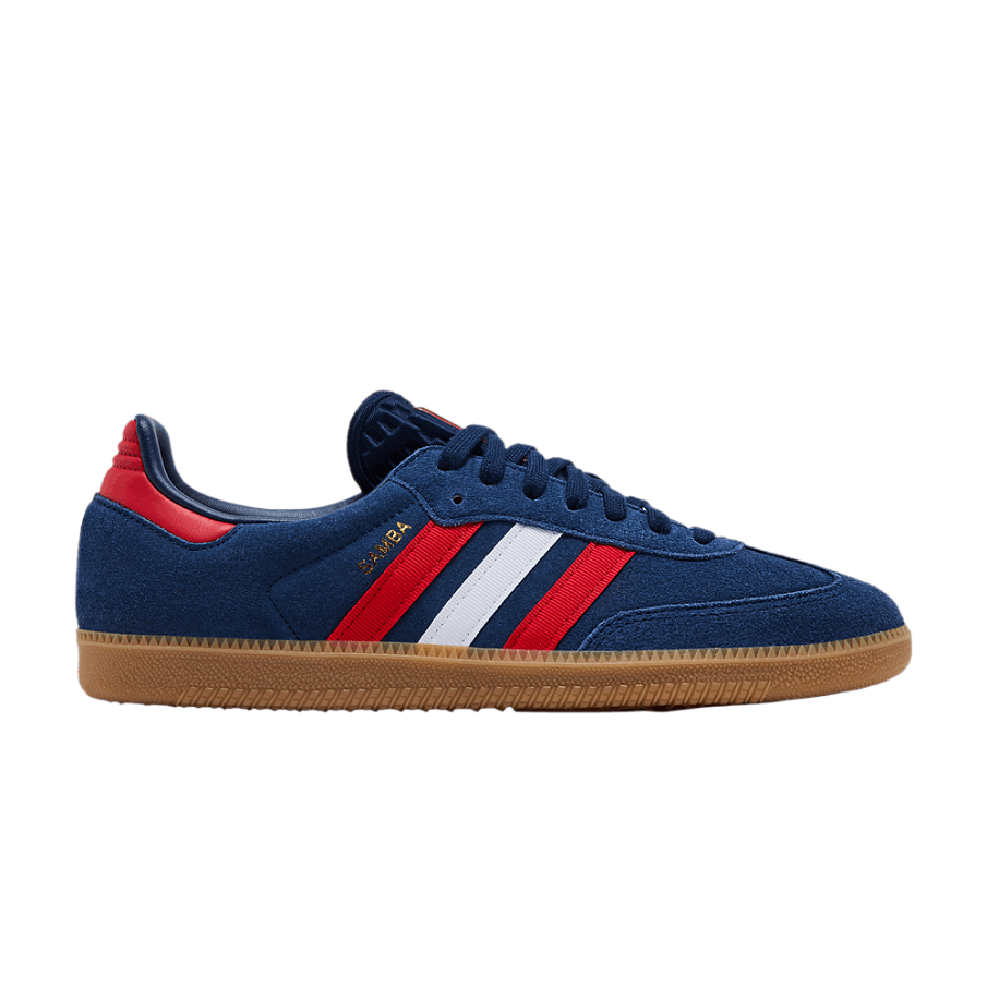 Фото № 1 с приближением к товару «‎adidas Samba OG Night Indigo Better Scarlet Cloud White»