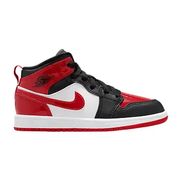 Air Jordan 1 Mid SE PS Patent Bred Toe - 1