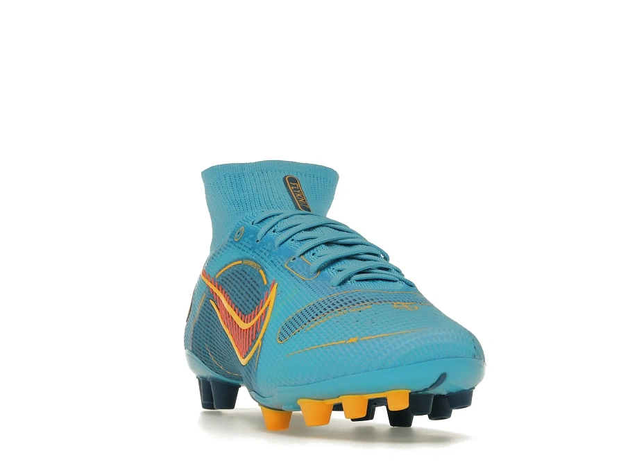 Фото № 3 с приближением к товару «‎Nike Mercurial Superfly 8 Elite AG Chlorine Blue Laser Orange»