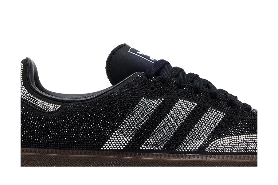 Фото № 3 с приближением к товару «‎adidas Women's Samba OG Black Silver Rhinestones»
