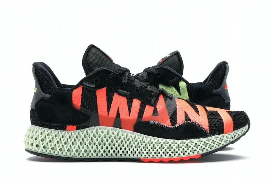 Фото № 1 с приближением к товару «‎adidas ZX 4000 4D I Want I Can Black»