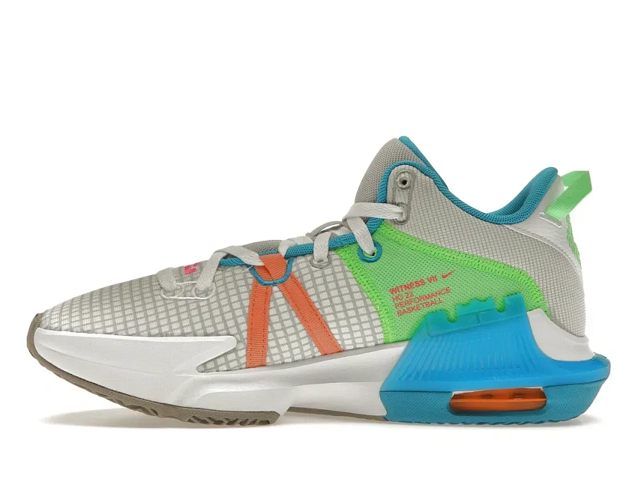 Фото № 3 с приближением к товару «‎Nike LeBron Witness 7 Grey Fog Multi-Color»