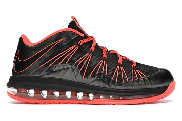 Nike LeBron X Low Black Total Crimson - 1