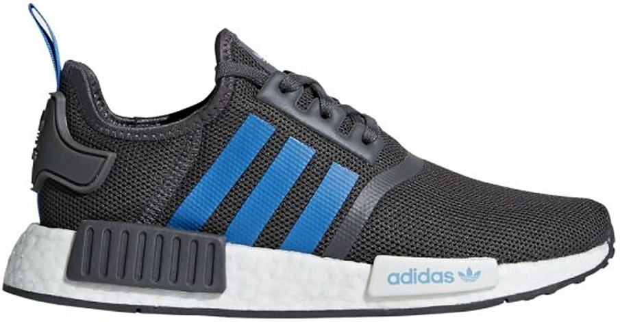 Фото № 1 с приближением к товару «‎adidas NMD R1 Grey Five Bright Blue (Youth)»