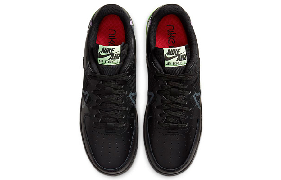 Фото № 4 с приближением к товару «‎Nike Air Force 1 React Skate shoes Black Violet Star Barely Volt»