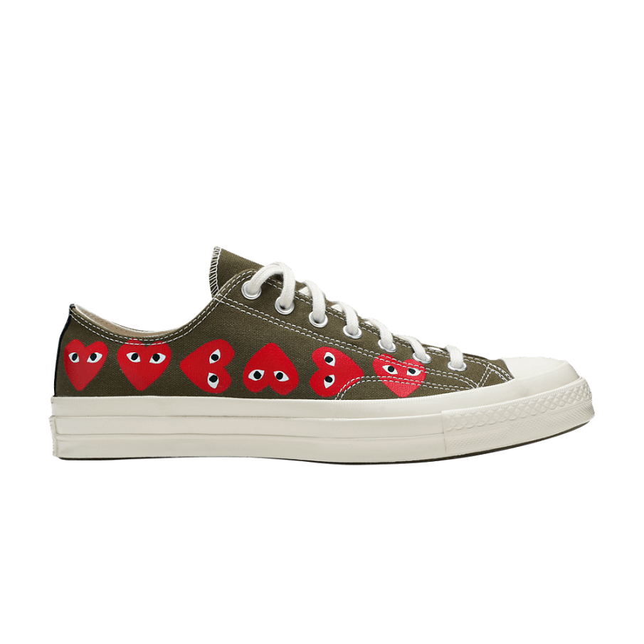 Фото № 1 с приближением к товару «‎Comme des Garçons Play x Converse Chuck 70 Low Top Multi Heart»