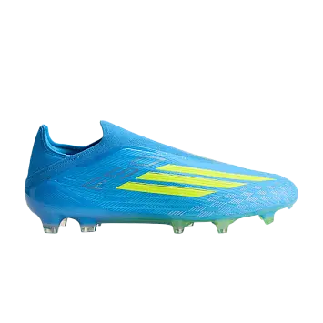 adidas F50 Elite Laceless FG Lucid Ray Blue Team Solar Yellow 2 Lucid Aquamarine