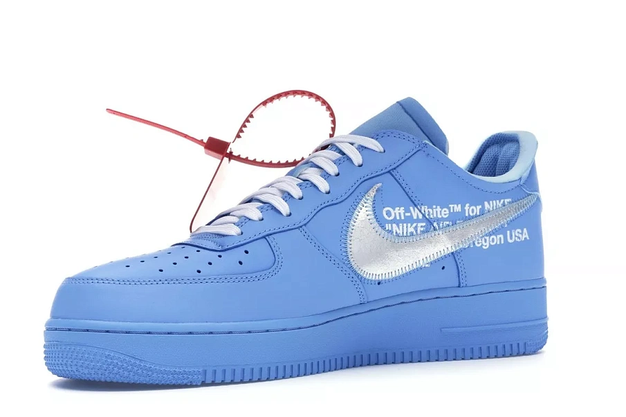 Фото № 6 с приближением к товару «‎Nike Air Force 1 Low Off-White MCA University Blue»