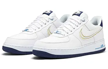  Nike Air Force 1 Low Skate shoes WhiteBlue Void - 4