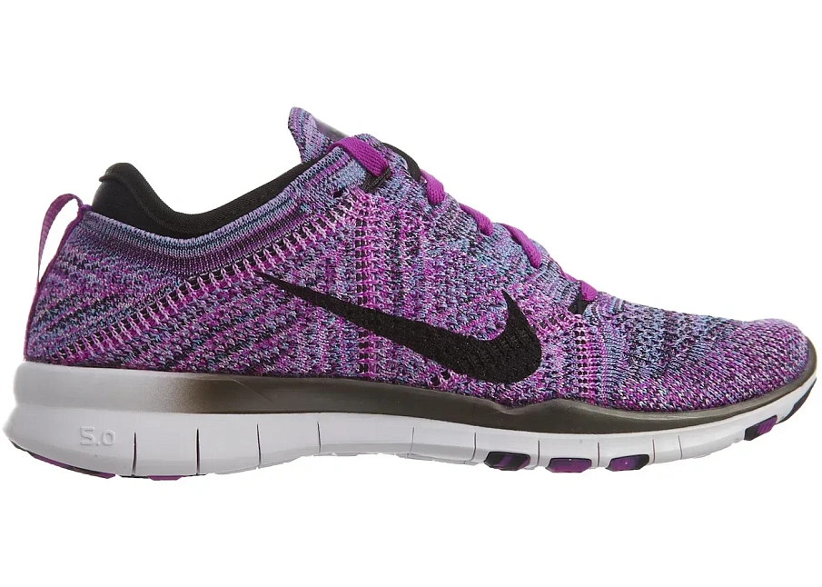 Фото № 1 с приближением к товару «‎Nike Free Tr Flyknit Vivid Purple Black-Fuchsia Glow-Light Volt »