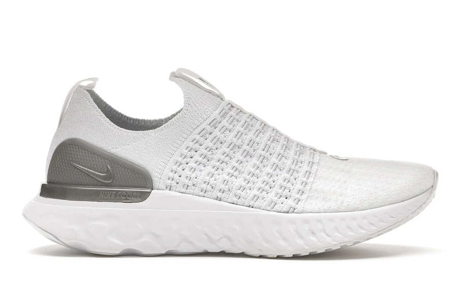 Фото № 1 с приближением к товару «‎Nike React Phantom Run Flyknit 2 White Pure Platinum »