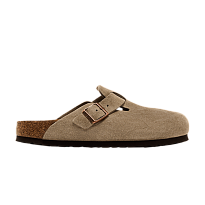 Фото № 1 с приближением к товару «‎Birkenstock Boston Soft Footbed Suede Narrow Fit Taupe»