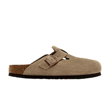 Birkenstock Boston Soft Footbed Suede Narrow Fit Taupe - 1