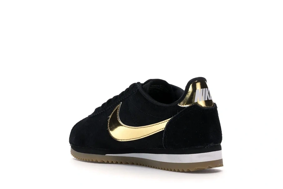 Фото № 6 с приближением к товару «‎Nike Classic Cortez Black Metallic Gold Gum »