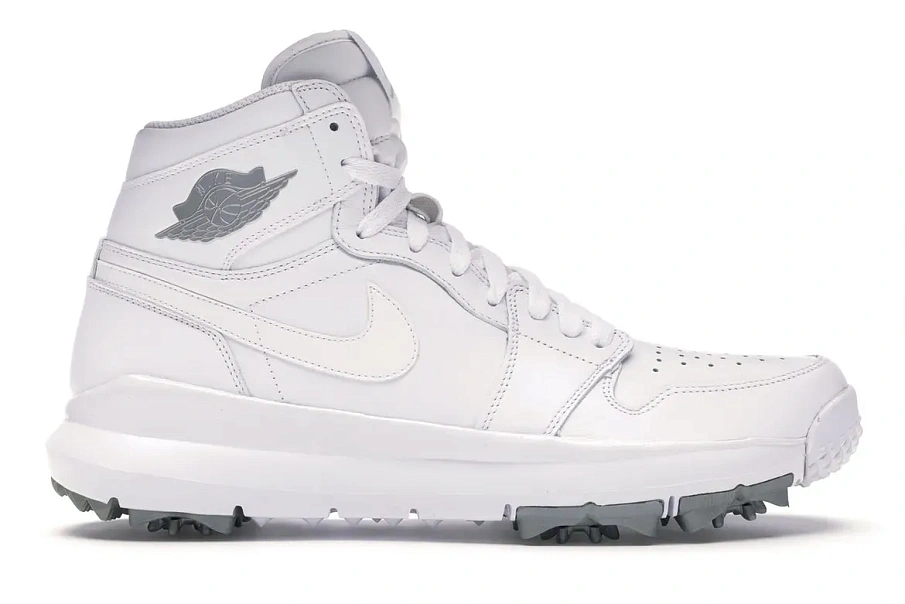 Фото № 1 с приближением к товару «‎Jordan 1 Retro Golf Cleat White Metallic»