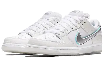Diamond Supply Co. X Nike Sb Dunk Low Skate Shoes White Diamond - 2