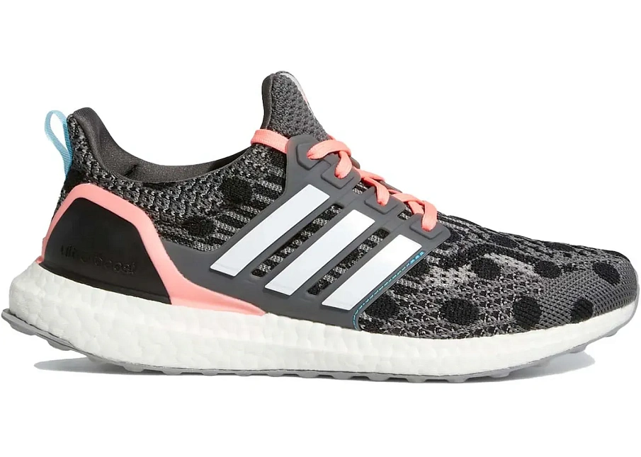 Фото № 1 с приближением к товару «‎adidas Ultra Boost 5.0 DNA Grey Acid Red Polka Dot »