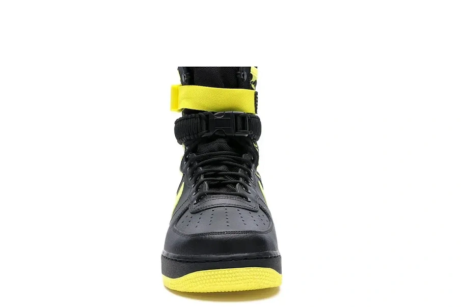 Фото № 2 с приближением к товару «‎Nike SF Air Force 1 High Black Dynamic Yellow»