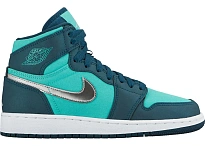 Фото № 1 с приближением к товару «‎Jordan 1 Retro High Hyper Jade Metallic Silver »