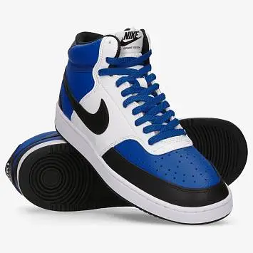 Nike Court Vision Mid-Top Sneakers WhiteBlueBlack - 5