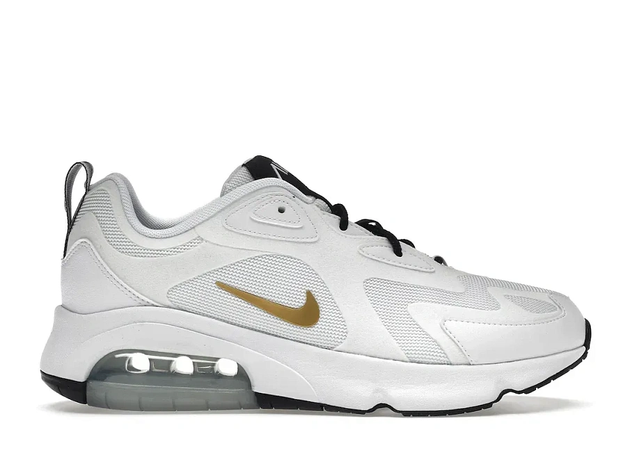 Фото № 1 с приближением к товару «‎Nike Air Max 200 White Metallic Gold »