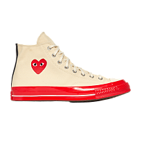 Фото № 1 с приближением к товару «‎Comme des Garçons Play x Converse Chuck 70 High Pristine Red»
