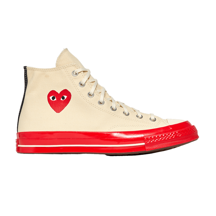 Фото № 1 с приближением к товару «‎Comme des Garçons Play x Converse Chuck 70 High Pristine Red»