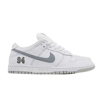Supreme x Nike Dunk Low SB White Metallic Silver - 1