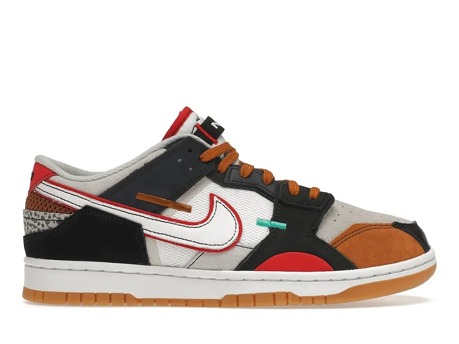 Фото № 1 с приближением к товару «‎Nike Dunk Low Scrap Black Grey University Red»