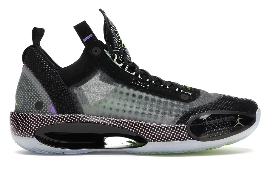 Фото № 1 с приближением к товару «‎Jordan XXXIV Low Black Vapor Green Bleached Coral»