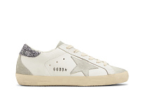 Фото № 2 с приближением к товару «‎Golden Goose Women's Superstar White Grey Glitter»