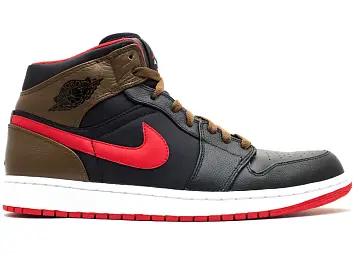 Jordan 1 Phat Black Red Olive (364770-040)