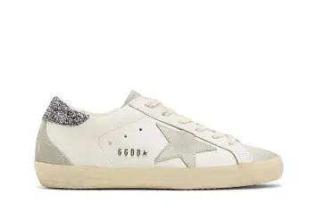 Golden Goose Women's Superstar White Grey Glitter - 2