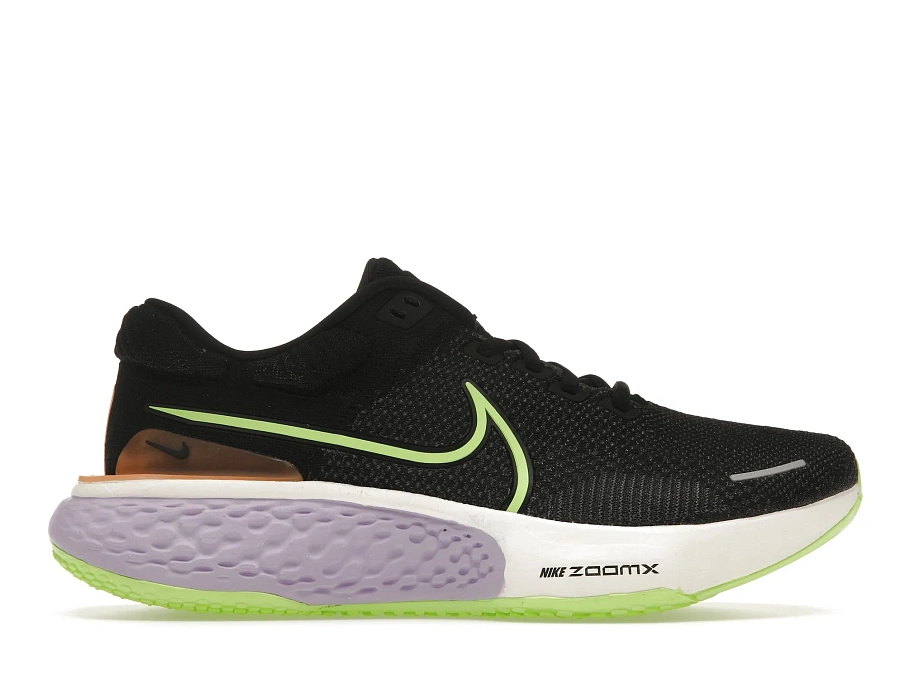 Фото № 1 с приближением к товару «‎Nike ZoomX Invincible Run Flyknit 2 Black Lilac Ghost Green»