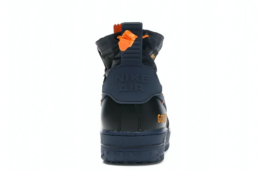 Фото № 4 с приближением к товару «‎Nike Air Force 1 Winter Gore-Tex Black Bright Ceramic Thunder Blue»